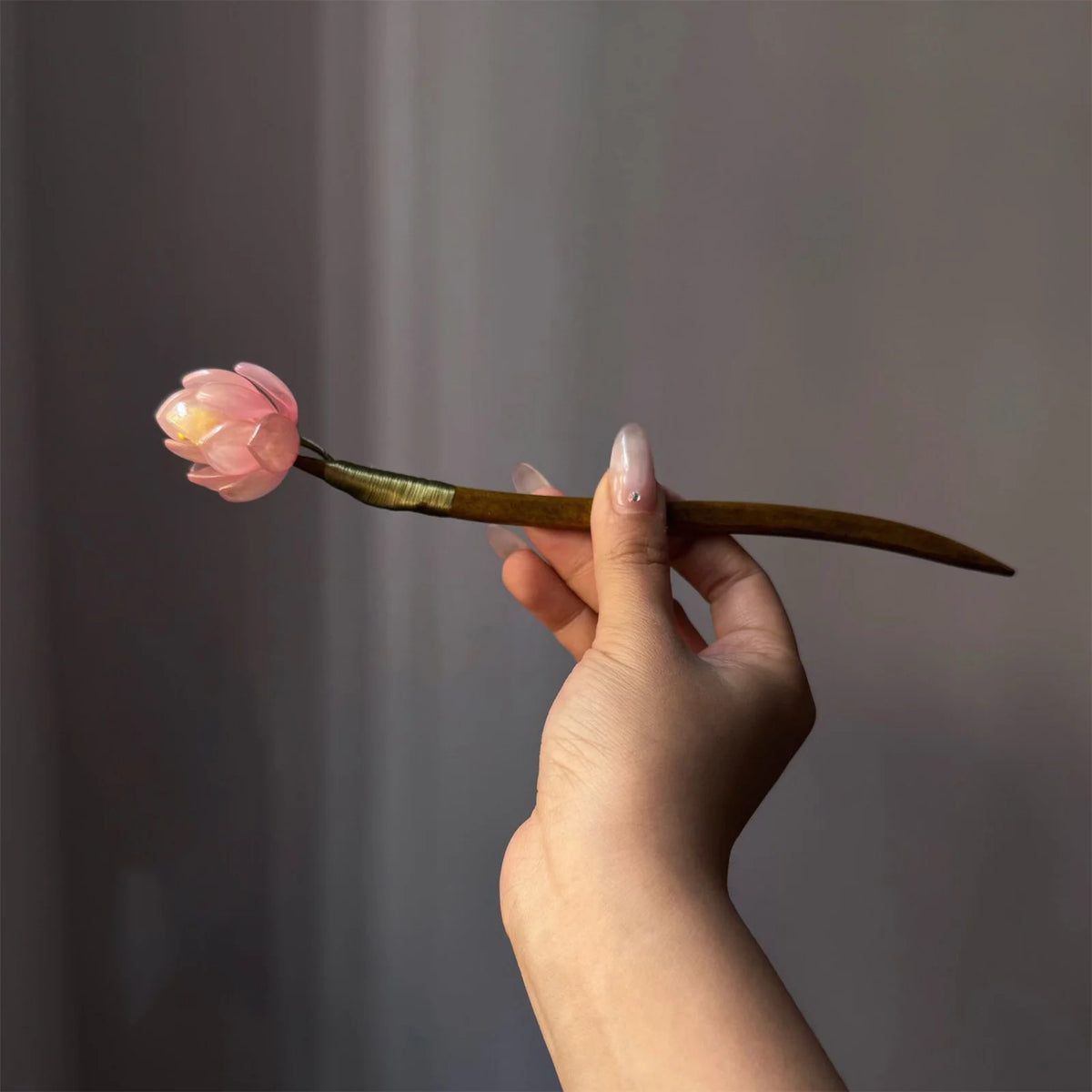 Vintage Chinese Lotus Hair Stick for Women – Pink Flower Hair Stick SWANS flower