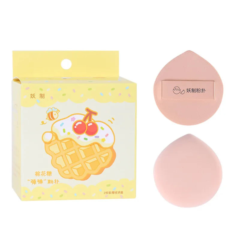 Yaozhi Air Cushion Blender Puff – Soft Sponge Makeup Applicator Makeup Sponge Puff SWANS 2pcs Set-A