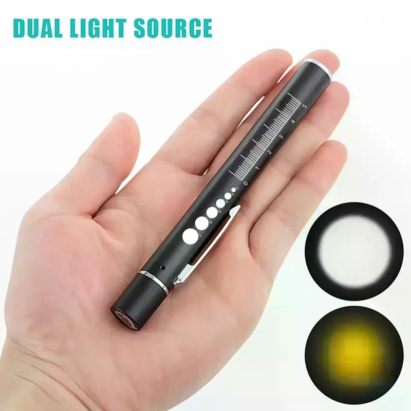YOVIP Dual LED Clinical Penlight – USB Rechargeable Steel Clinical Penlight SWANS
