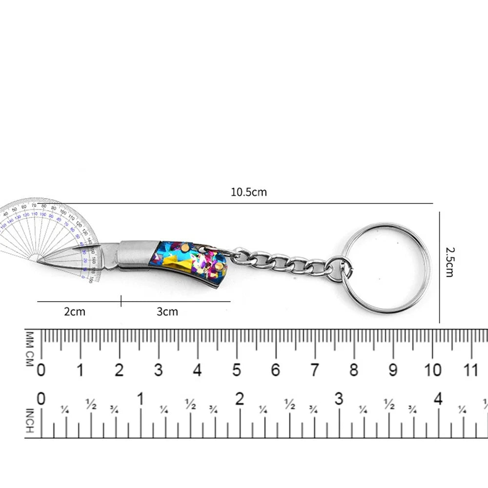 Mini Folding Knife Keychain – 5cm Stainless Steel EDC Tool Folding Knife Keychain SWANS