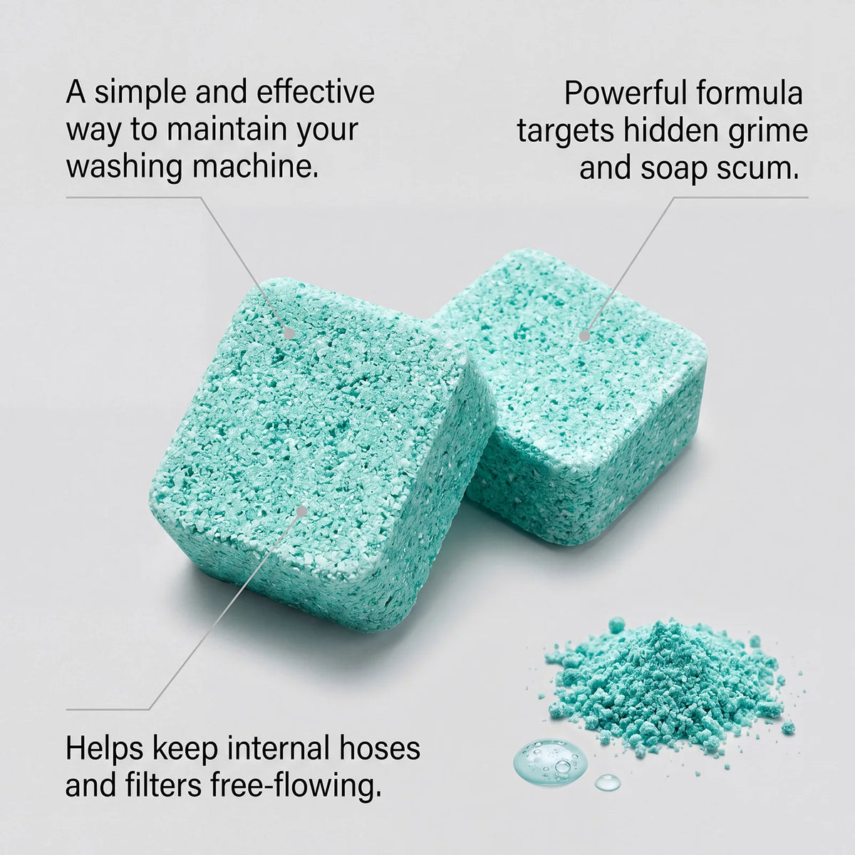 12-Pack Washing Machine Cleaner Tablets – Pet Hair & Odor Washer Cleaner Tablets SWANS