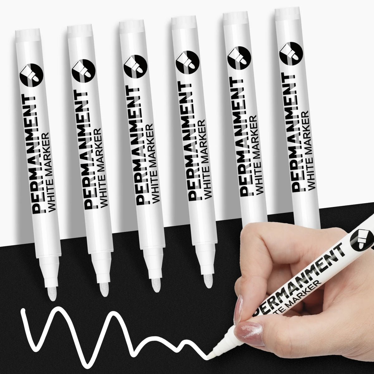 White Acrylic Paint Pen Set 3/6Pcs – Fine Tip Opaque Marker Acrylic Paint Marker SWANS