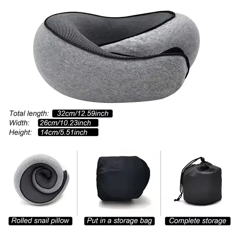 Memory Foam Travel Neck Pillow – Adjustable U-Shape Support Travel Neck Pillow SWANS