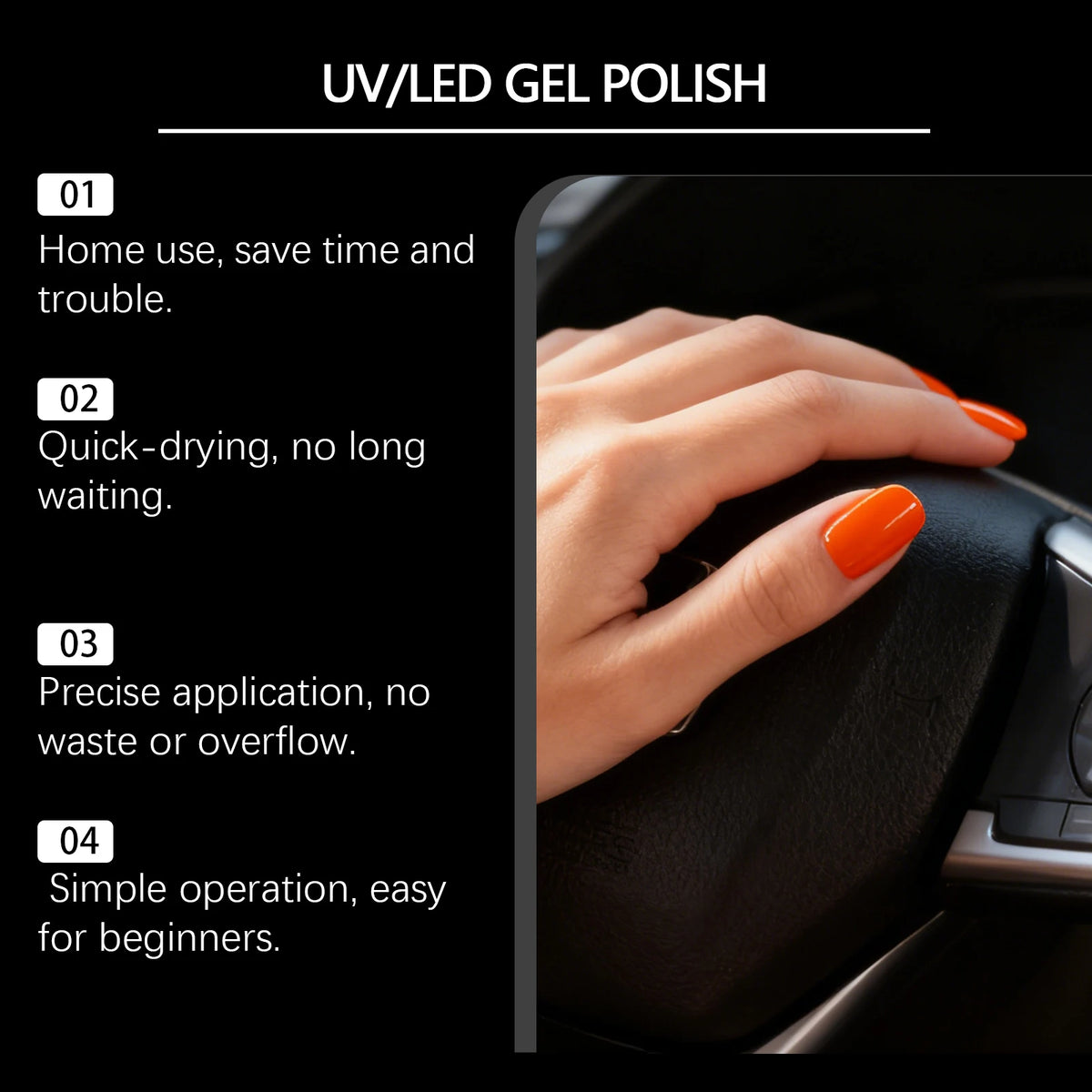 SWANS 3-in-1 Gel Nail Polish Pen Set – 6 Colors Base & Top Coat Gel Nail Polish Set SWANS