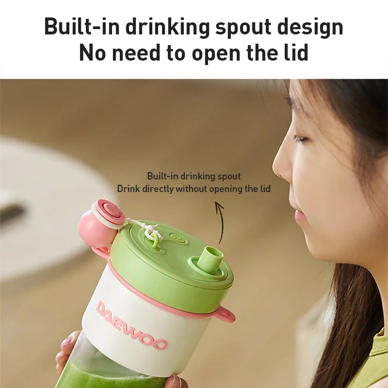 DAEWOO ZB13 Portable Blender 360ml USB-C Rechargeable Smoothie Portable Blender SWANS
