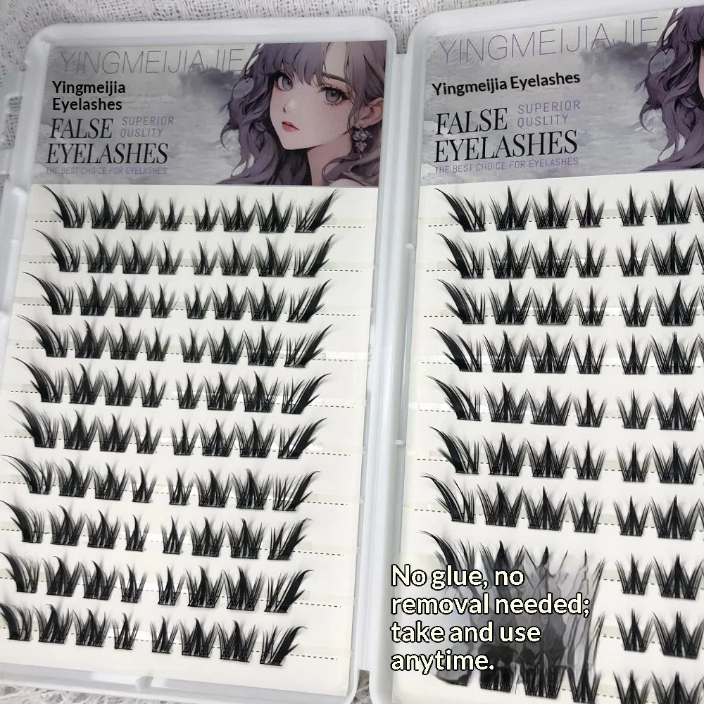 Self-Adhesive Glueless False Eyelashes – Fluffy Fox Eye False Eyelashes SWANS