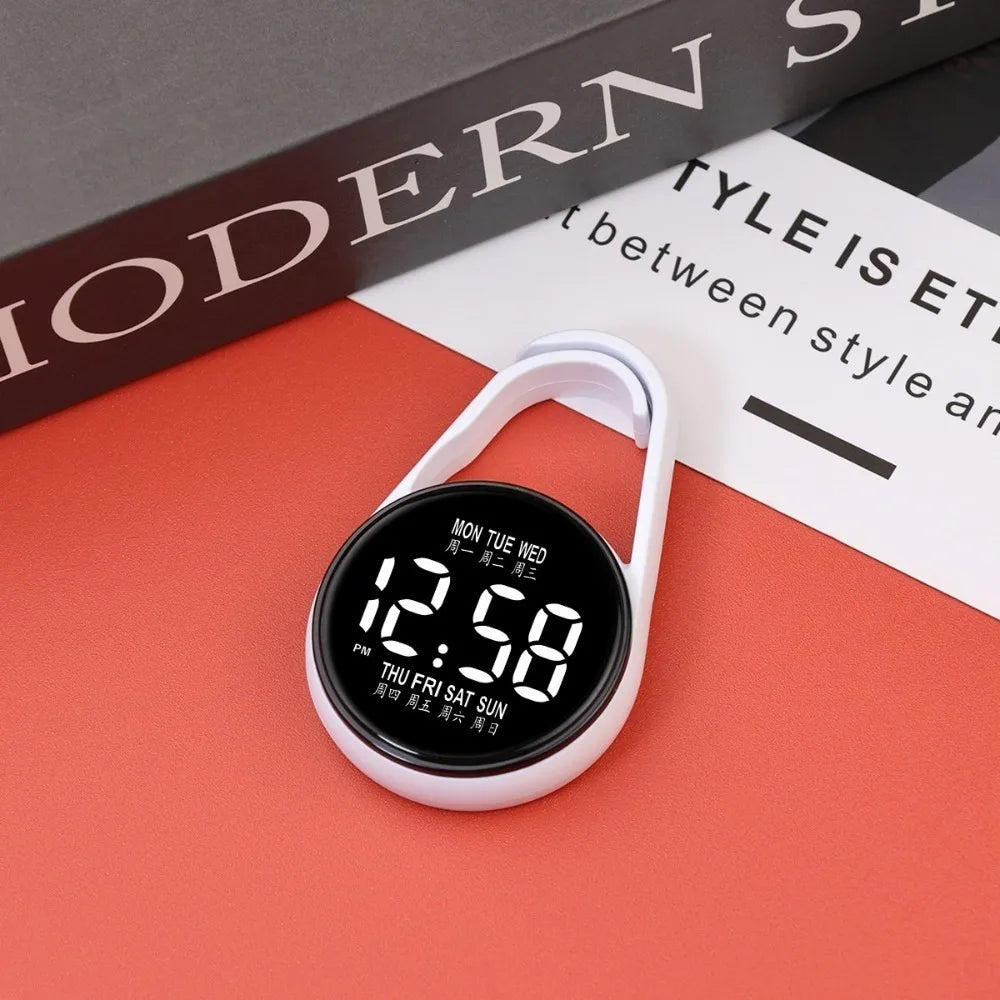 SWANS LED Digital Pocket Watch – Luminous Hanging Watch Digital Pocket Watch SWANS White
