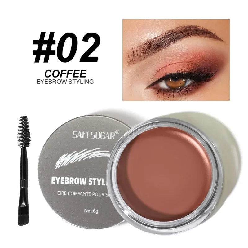 Waterproof Eyebrow Styling Gel – Long-Lasting Brow Dye Wax Eyebrow Styling Gel SWANS 02 coffee
