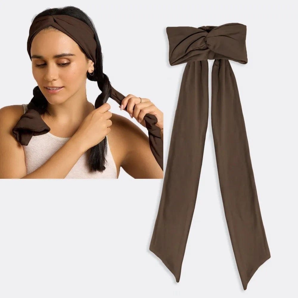 SWANS 2-in-1 Heatless Curls Headband | No-Heat Styling Tool Heatless Hair Curler SWANS Coffee