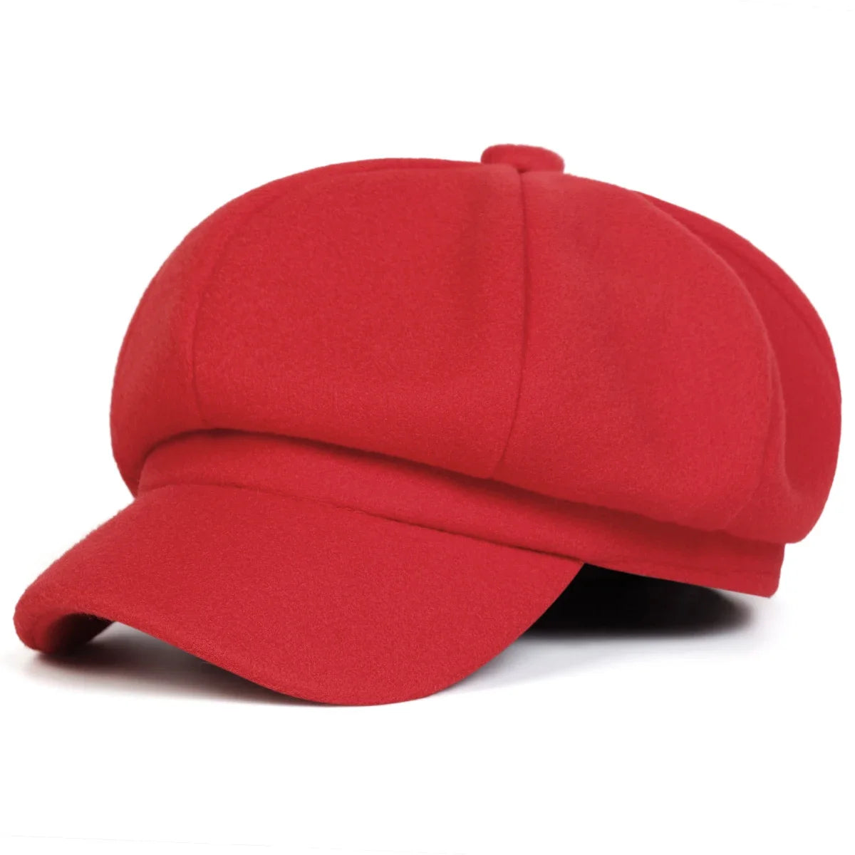 Solid Color Beret Hat – Unisex Autumn Winter Windproof Cap Beret Hat SWANS Red