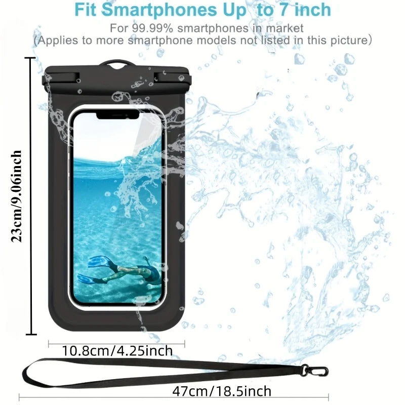 SWANS Waterproof Phone Bag – Swimming Diving Pouch Waterproof Phone Pouch SWANS black 1pc