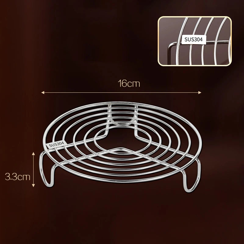 304 Stainless Steel Steamer Rack – Pot Trivet Multi-Size Steamer Rack Trivet SWANS A 16cm