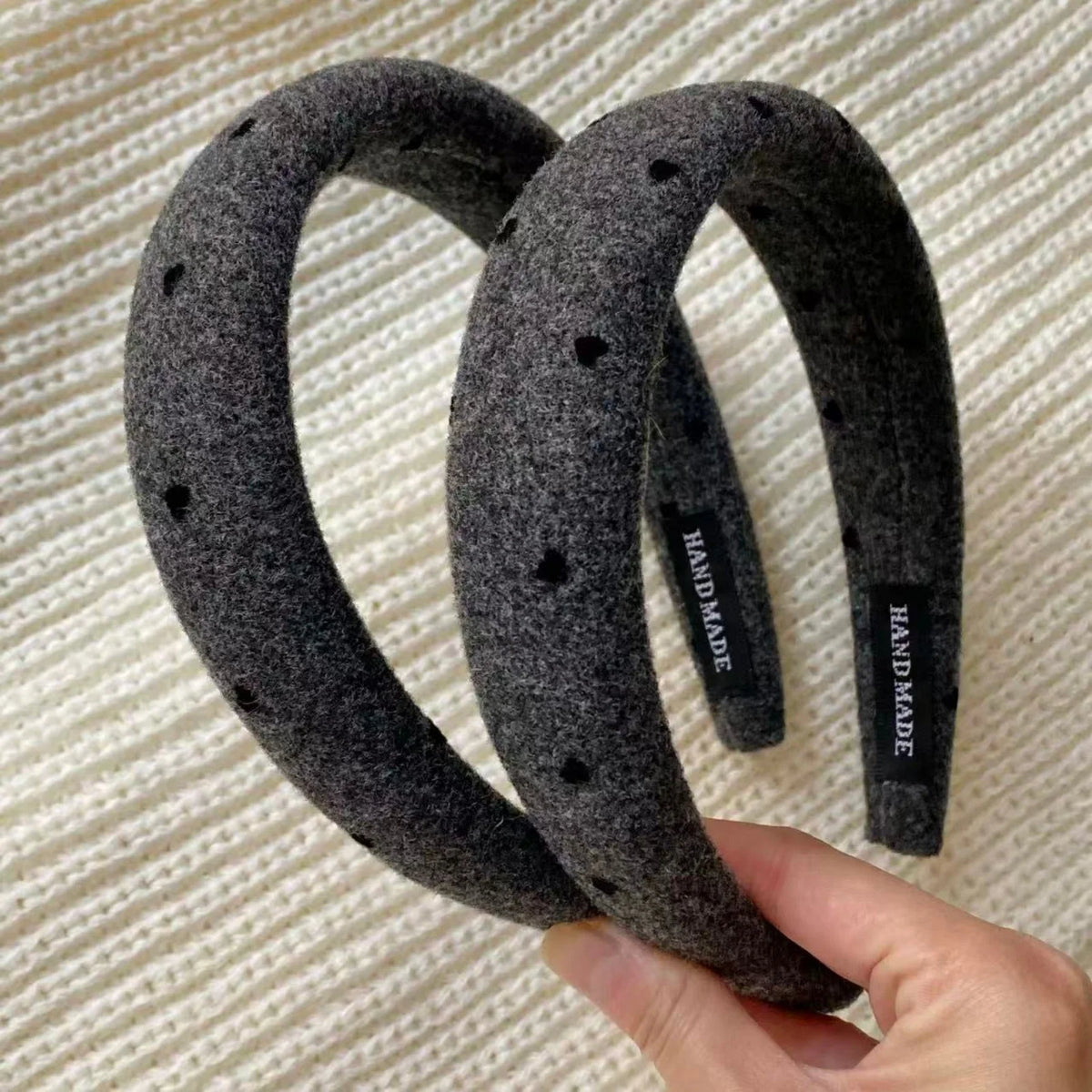 Women's Wide Woolen Headband – Soft Non-Slip Hair Band Woolen Hair Headband SWANS