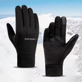 Winter Touchscreen Fleece Gloves – Windproof Cycling & Skiing Winter Sports Gloves SWANS Black L