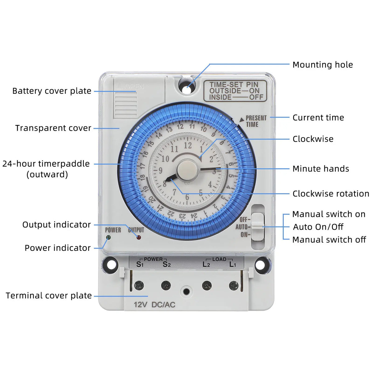 ROSENICE Mechanical Countdown Timer – Analog Kitchen Timer Mechanical Kitchen Timer SWANS