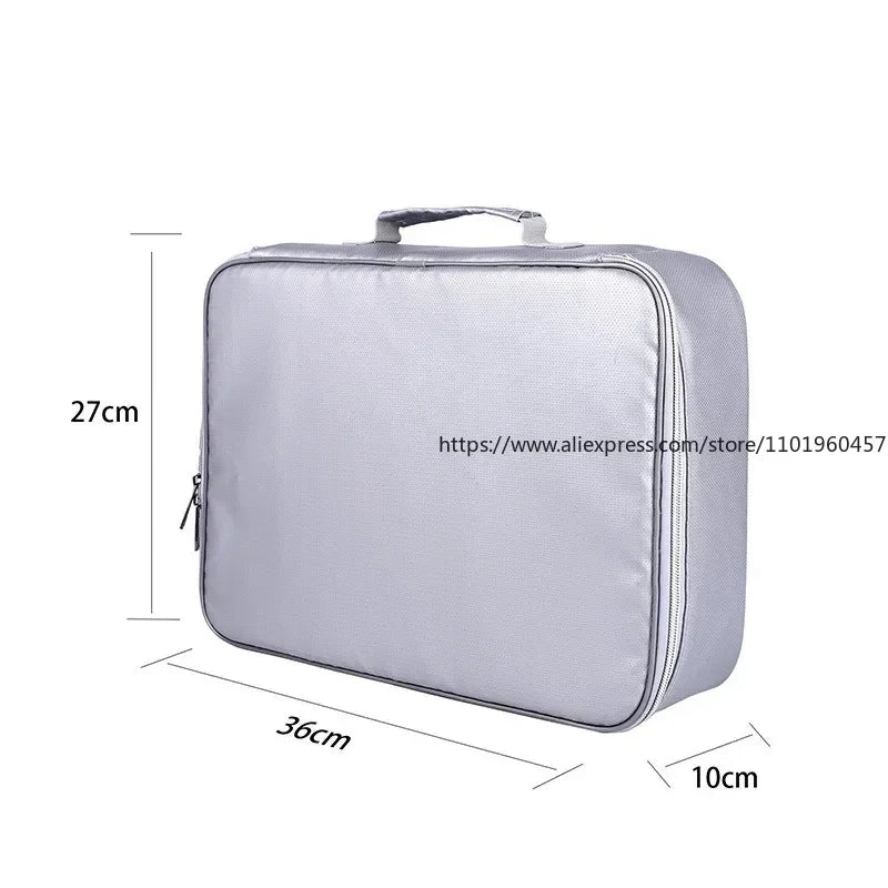 Fireproof Waterproof Document Bag – Multi-Layer File Organizer Document Storage Bag SWANS