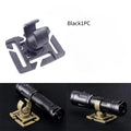 Rotating Flashlight Clip 25mm Tactical Webbing Buckle 1-2 Pack Tactical Clip Buckle SWANS Black1PC