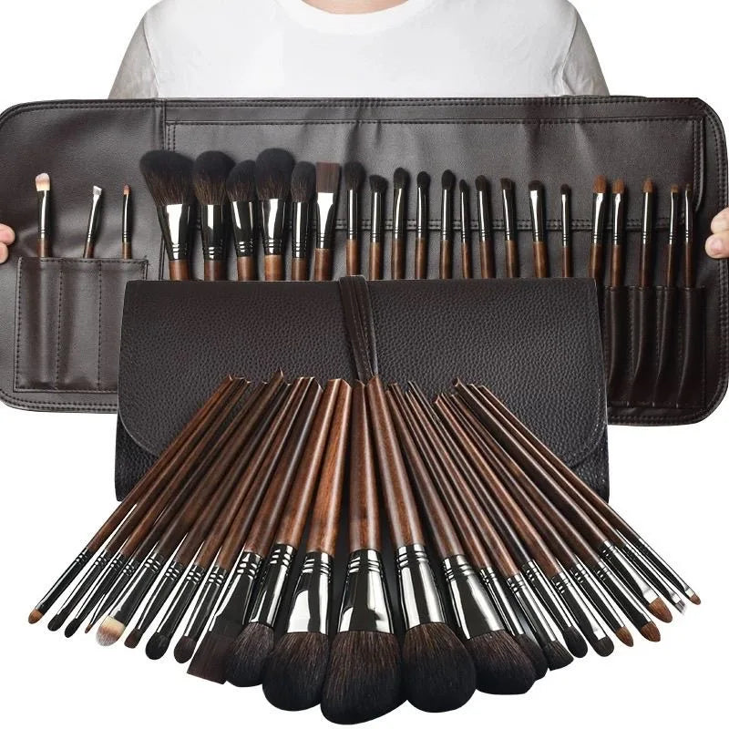 26-Piece Professional Makeup Brush Set – Natural Hair Kit Makeup Brush Set SWANS