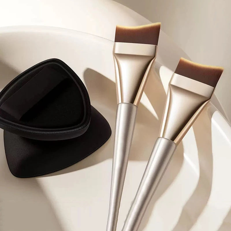 YOVIP Foundation Brush Set with Palette & Powder Puff Makeup Brush Set SWANS