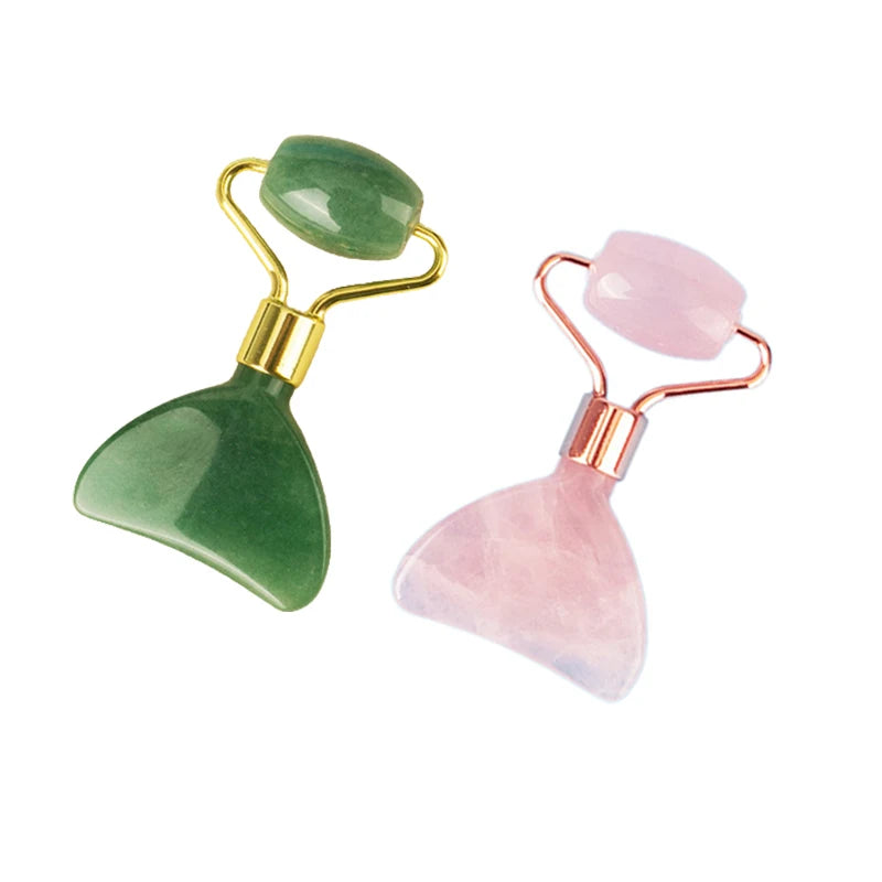 YOVIP Double Head Jade Face Roller & Massage Stick Jade Face Roller SWANS