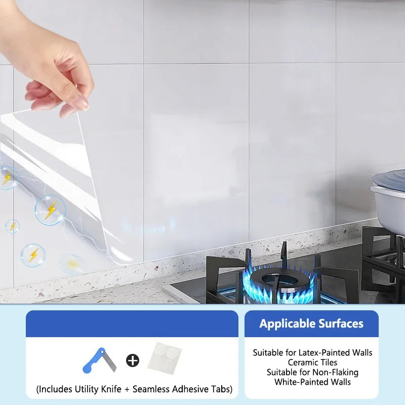 SWANS Electrostatic Kitchen Wall Protective Film – Oil & Stain Wall Protective Film SWANS