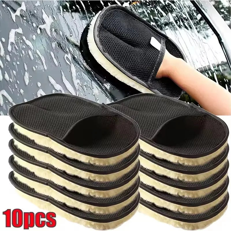 Microfiber Car Wash Mitt Gloves – 1/10 Pack Cleaning Sponge Car Wash Mitt SWANS
