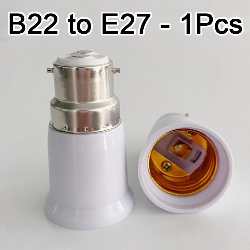 B22 to E27 Socket Adapter – Fireproof Bulb Converter 110V 220V Lamp Socket Adapter SWANS B22 to E27 No plug
