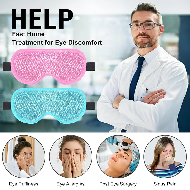 Reusable Gel Eye Mask – Hot & Cold Therapy for Puffy Eyes Gel Eye Mask SWANS