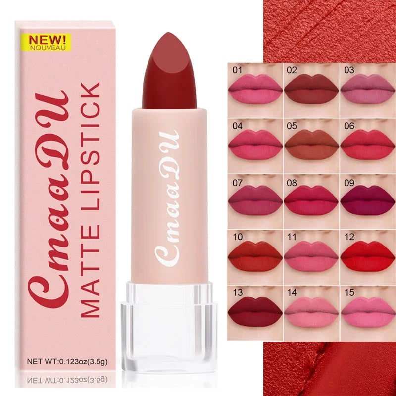 Velvet Matte Lipstick – Long-Lasting Waterproof, 15 Shades Matte Lipstick SWANS