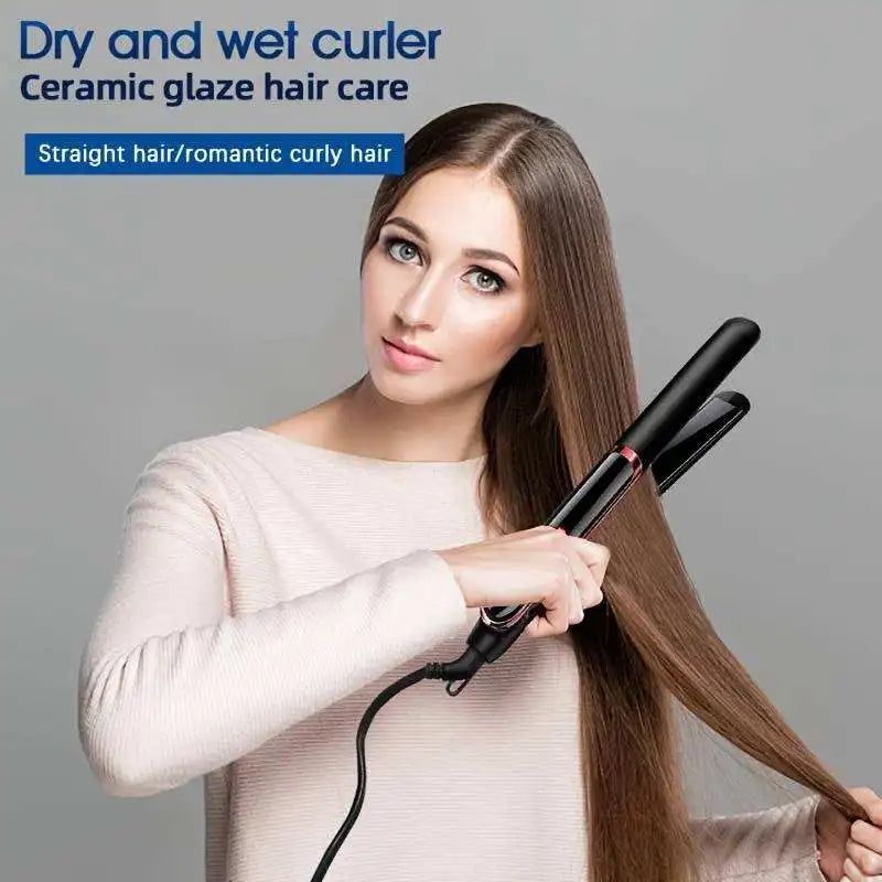 YIBER 2-in-1 Negative Ion Hair Straightener & Curling Iron Hair Straightener Flat Iron SWANS