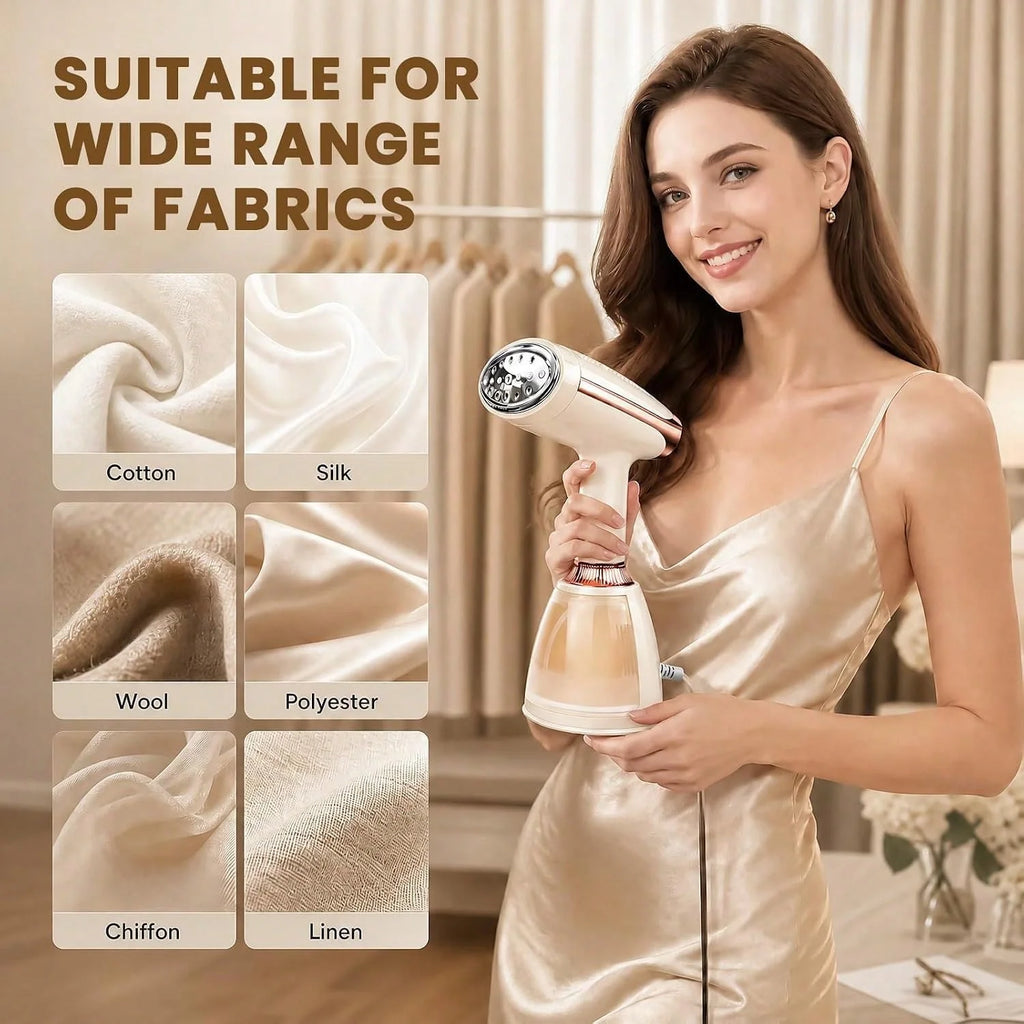 1500W Handheld Garment Steamer – 15-Sec Heat, 280ml Tank Garment Steamer SWANS