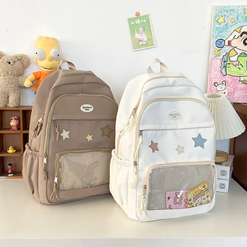 Y2K Transparent Ita Backpack – Cute Badge Display School Bag Ita Backpack SWANS