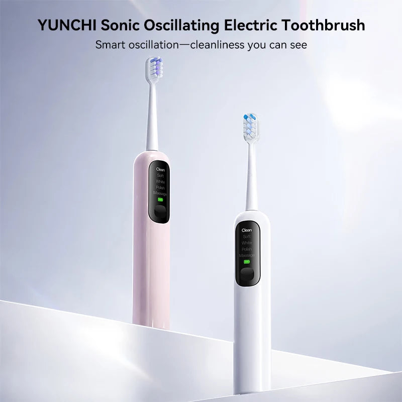 YUNCHI Electric Toothbrush – IPX7, 5 Modes, 100-Day Battery Electric Toothbrush SWANS