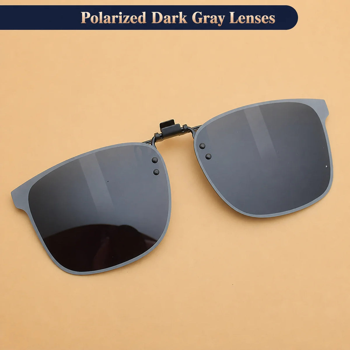 Polarized Clip-On Sunglasses Flip-Up UV400 for Glasses Clip-On Sunglasses SWANS Black Grey