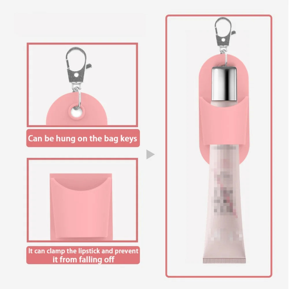 Silicone Clip Keychain – Pen, Lip Balm & Glasses Holder Clip-On Keychain SWANS