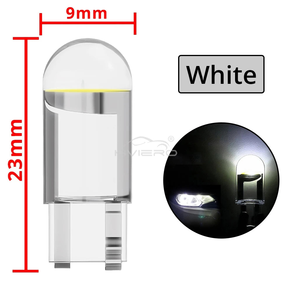 T10 W5W COB LED Bulbs 12V – 20/50/100 Pack Multi-Color LED Car Bulbs SWANS WHITE 100PCS