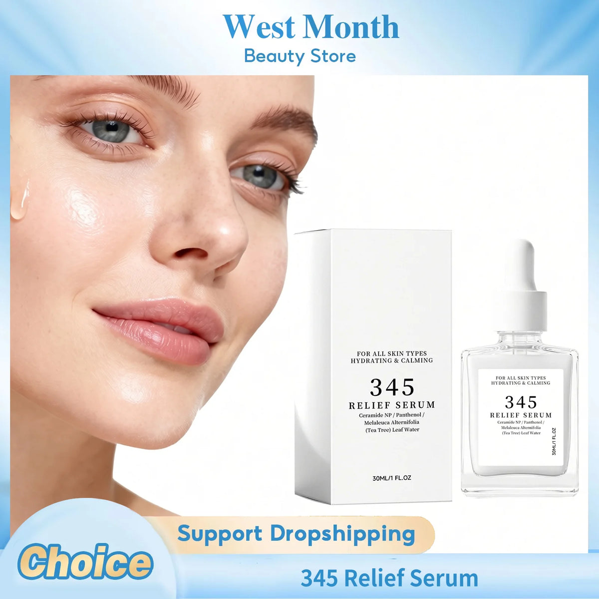 345 Relief Serum – Hydrating Barrier Repair & Brightening Face Serum SWANS