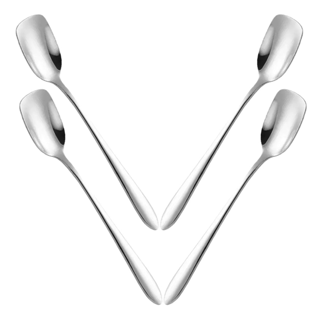 4-Piece 304 Stainless Steel Long Handle Spoon Set | Mirror Polish Stirring Spoon Set SWANS