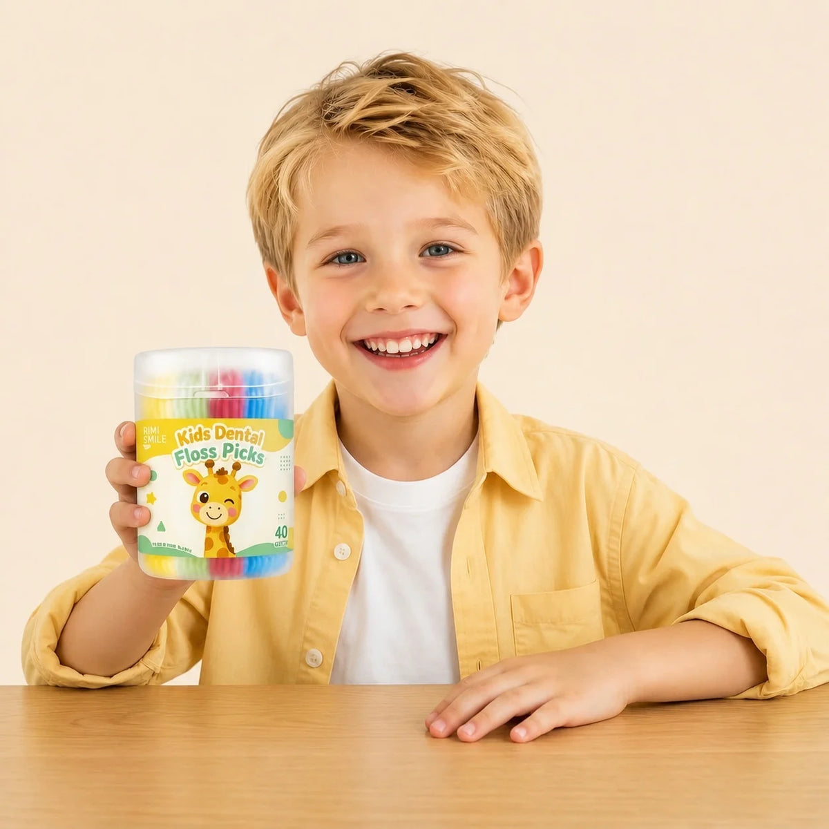 Kids Giraffe Dental Floss Picks 40-Count – Fun Disposable Flossers Kids Dental Flossers SWANS