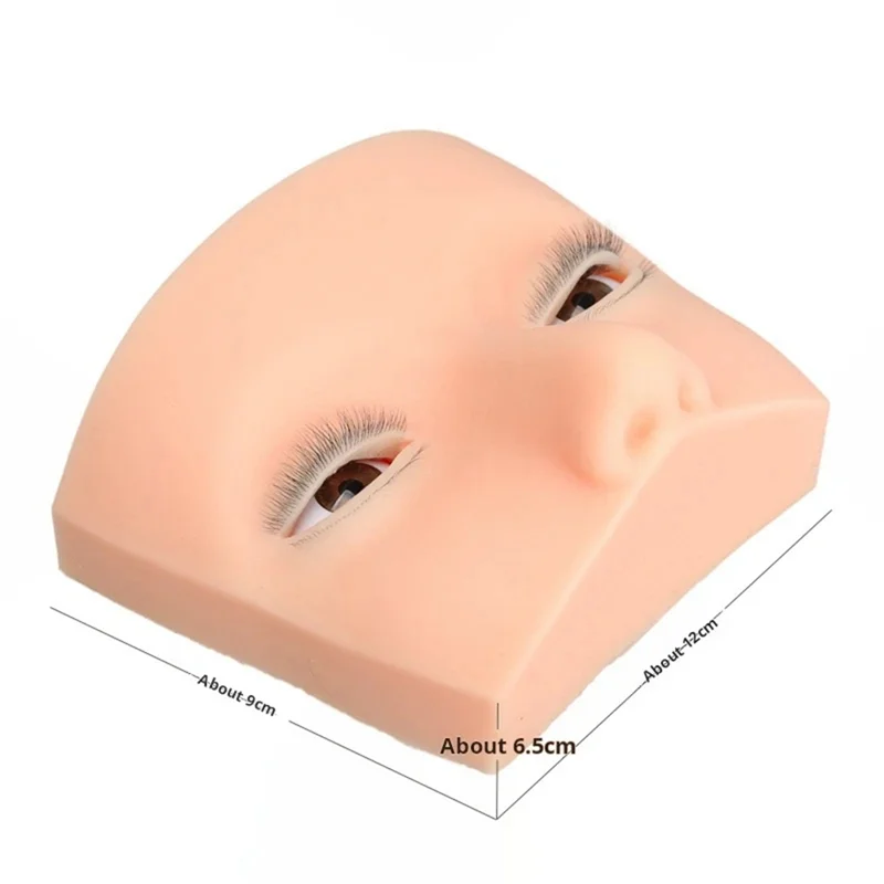 Eyelash Extension Practice Mannequin Head – 3D Silicone Open Eye Lash Practice Mannequin SWANS