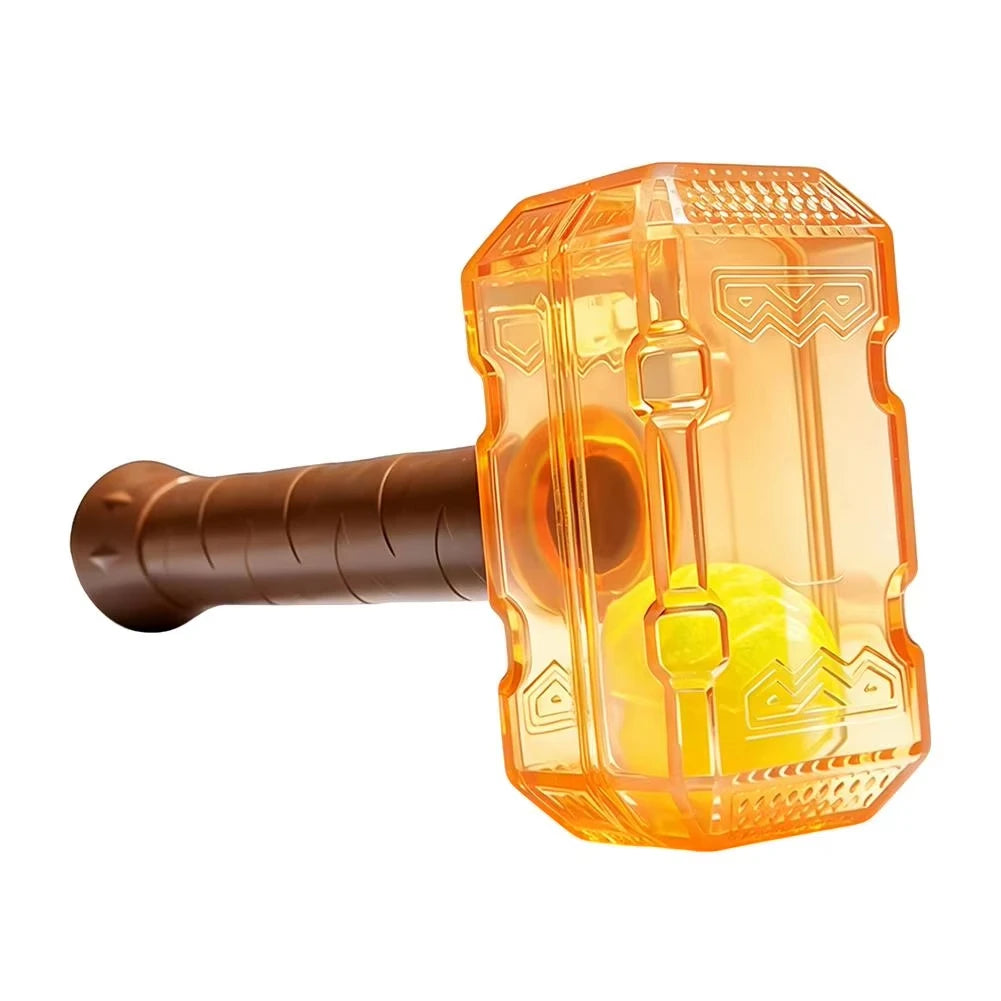 TPR Squeaky Hammer Dog Chew Toy – Tennis Ball for Dogs Dog Chew Toy SWANS Orange