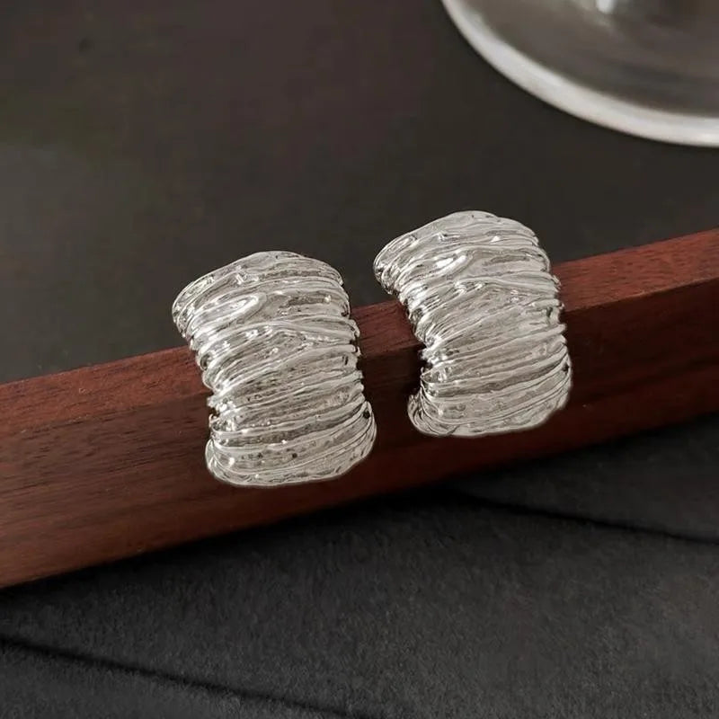 Vintage Angel Wings Stud Earrings – Punk Couple Jewelry Stud Earrings SWANS Silvery