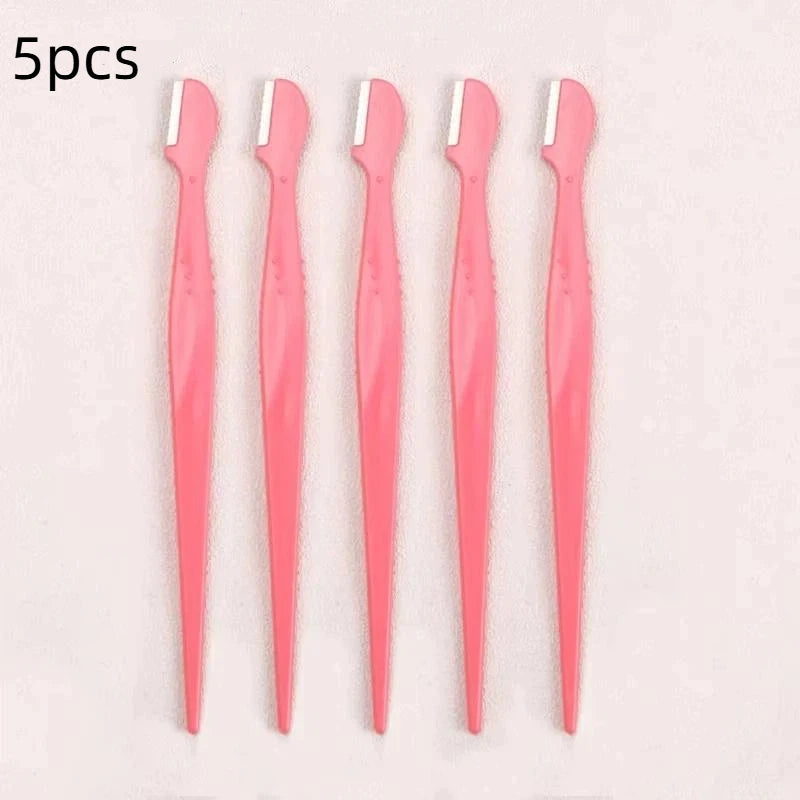 Stainless Steel Eyebrow Trimmer Set – Round Head 2/3/5 Pcs Eyebrow Trimmer Set SWANS 5pcs Watermelon red