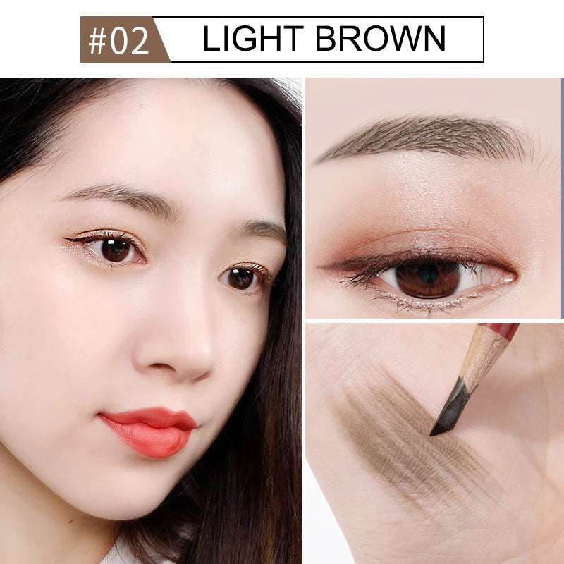 Waterproof Microblading Eyebrow Pencil – Long-Lasting Brow Tint Eyebrow Pencil SWANS 02 Light brown