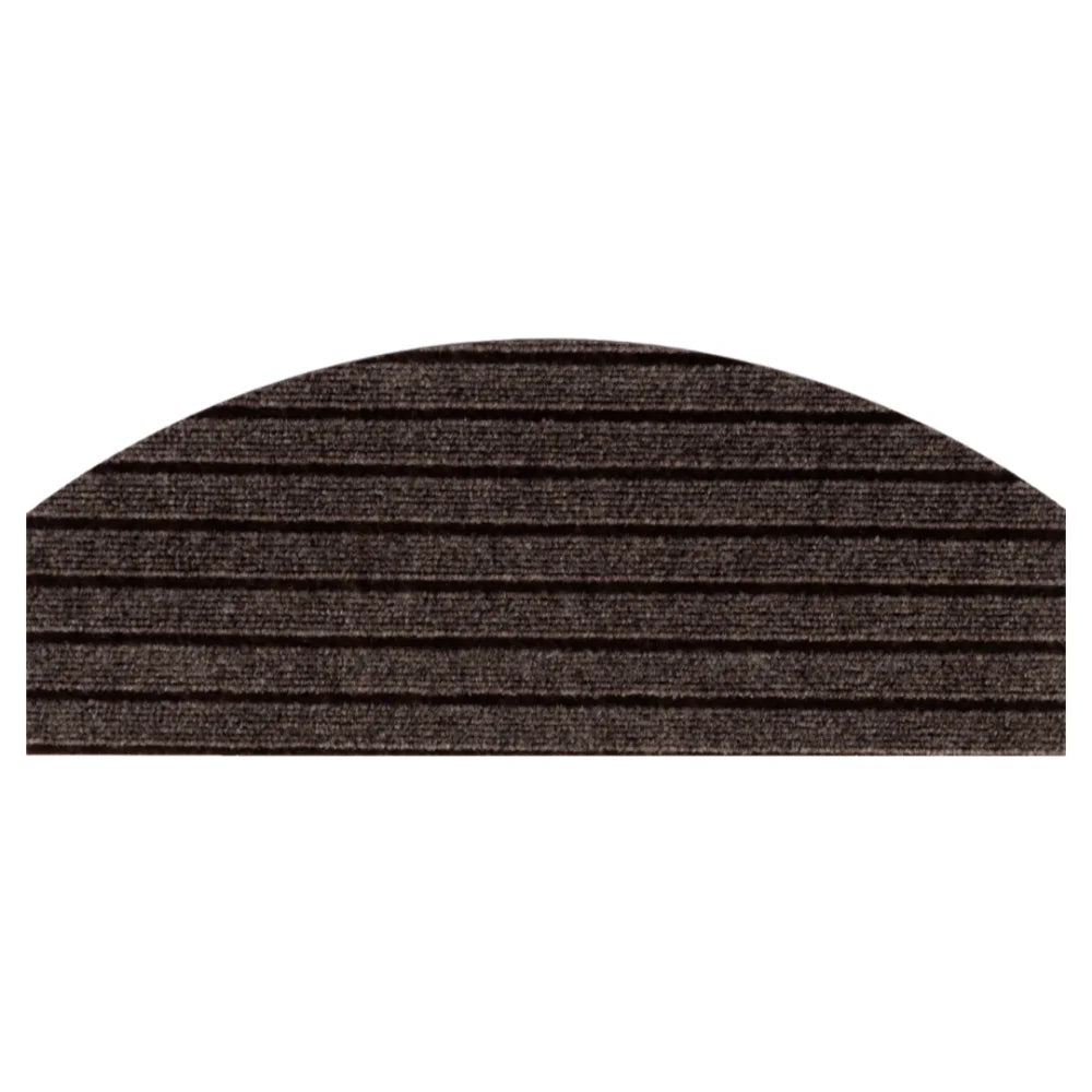 Semi-Circular Self-Adhesive Stair Tread Mat – Non-Slip 4mm Stair Tread Mat SWANS Black Brown