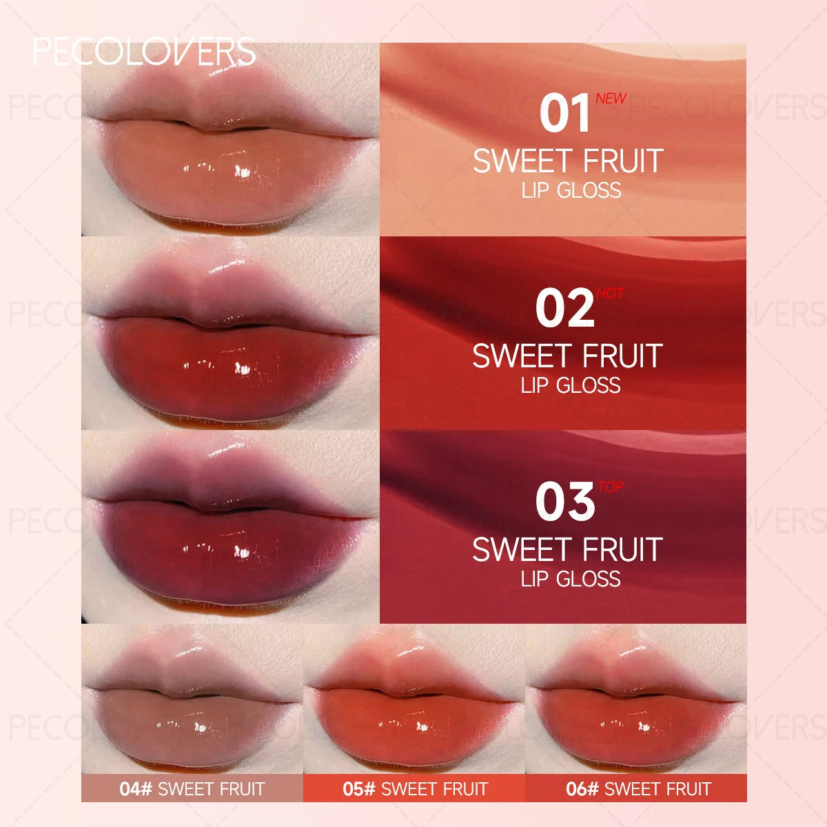 SWANS Waterproof Lip Gloss – High-Pigment Long-Lasting Lipstick Liquid Lip Gloss SWANS