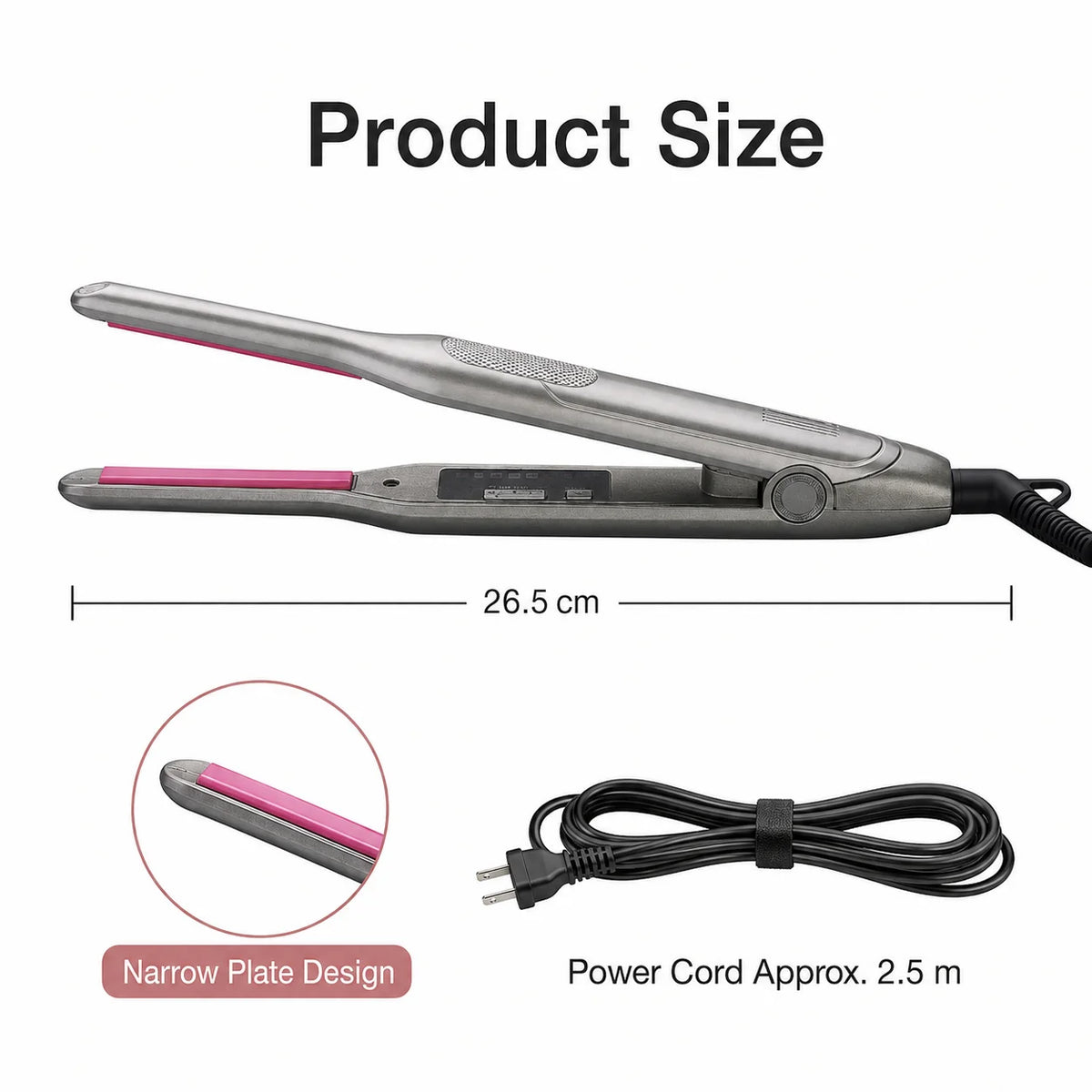 YIBER 2-in-1 Mini Flat Iron – Travel Hair Straightener & Curler Hair Straightener Curler SWANS