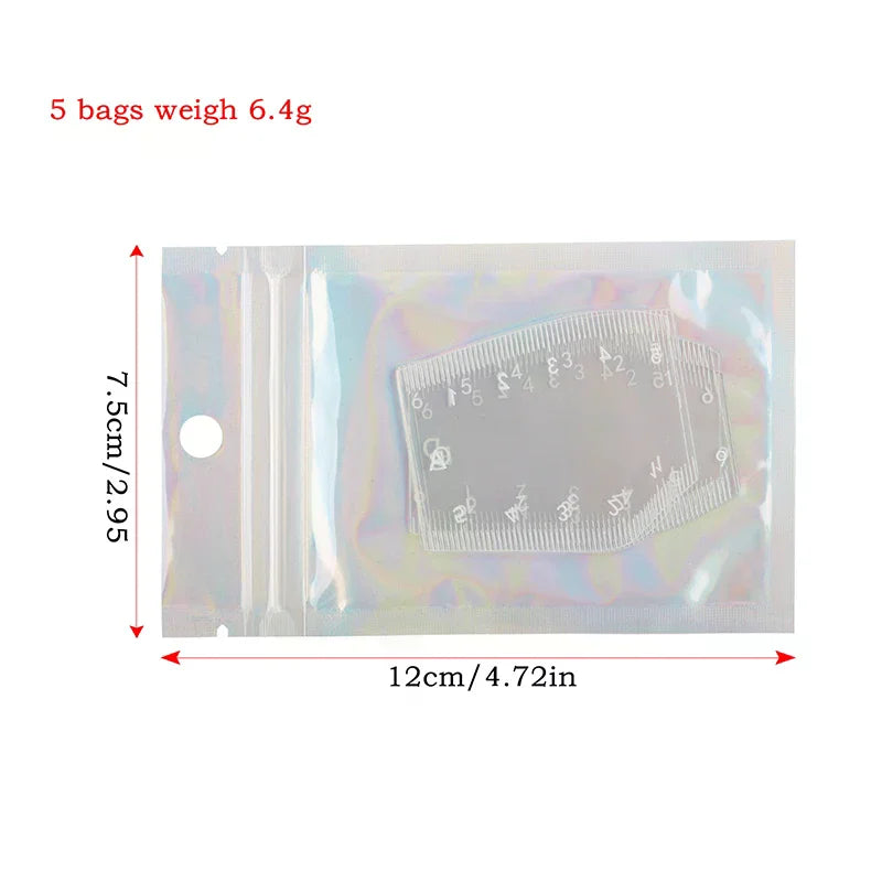 5-Pack Eyebrow Stencil Ruler Set – Brow Shaping Design Tool Eyebrow Stencil Tool SWANS