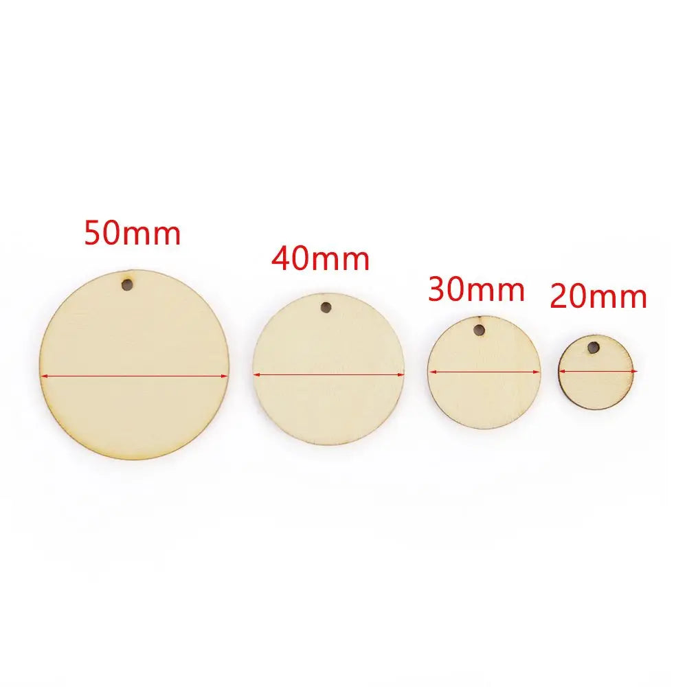 50pcs Round Laser Cut Wooden Craft Discs – DIY Scrapbooking Wood Craft Blanks SWANS