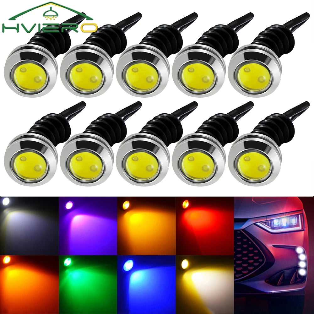 10-Pack 18mm Eagle Eye LED Car Lights 12V IP65 Multicolor DRL Eagle Eye LED Light SWANS